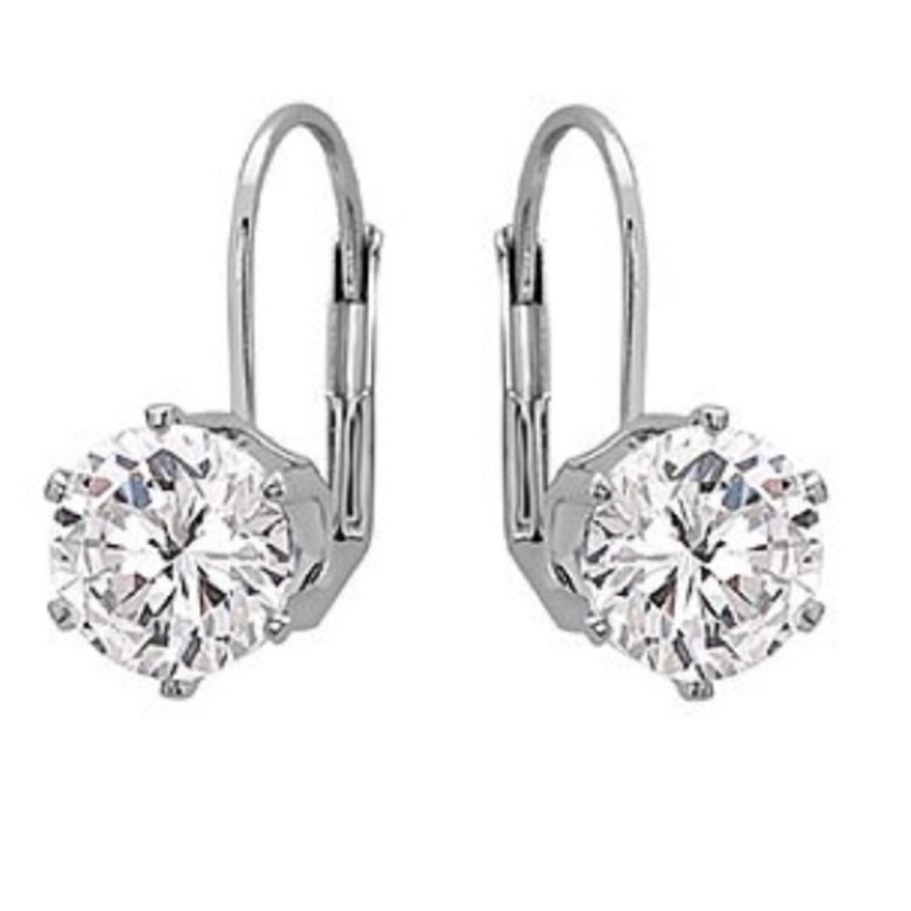 Swarovski Crystals in Silver tone Earrings NWT